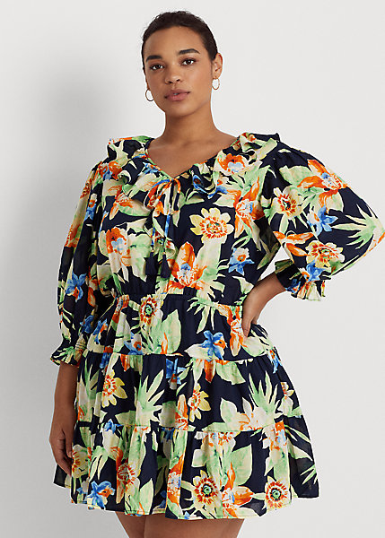 Floral Cotton Voile Dress
