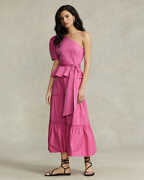 Tiered A-Line Cotton Skirt