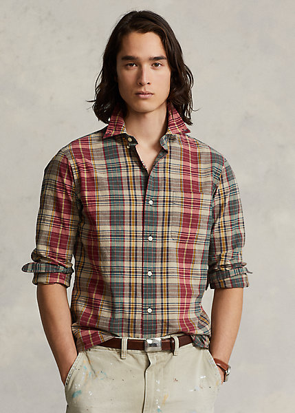 Classic Fit Plaid Shirt