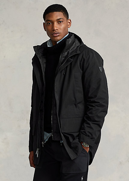 Twill Hooded Coat & Quilted Liner