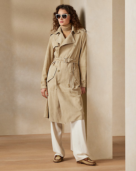 Baird Lamb-Suede Trench Coat