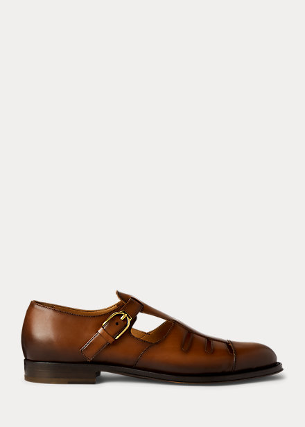 Burnished Calfskin Fisherman Sandal