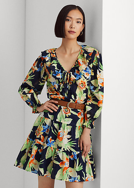 Floral Cotton Voile Dress