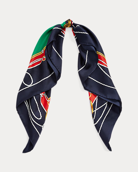 Amelia Print Silk Twill Square Scarf