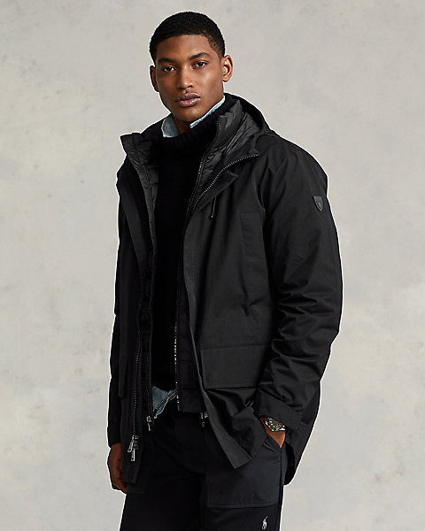 Twill Hooded Coat & Quilted Liner