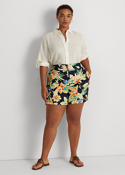 Floral Shantung Short