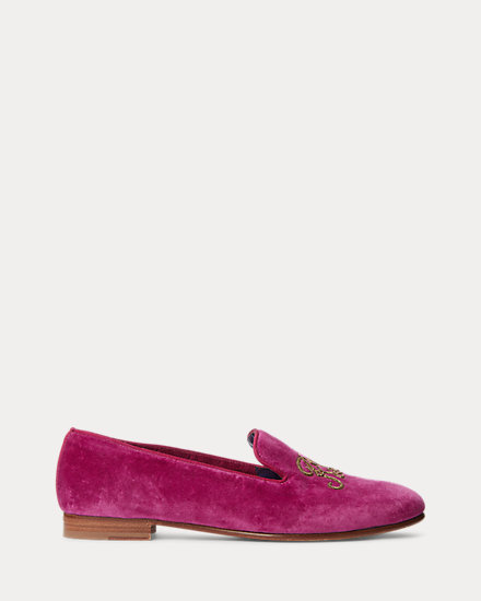 Alonzo Embroidered Velvet Slipper