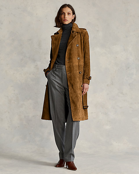 Suede Trench Coat