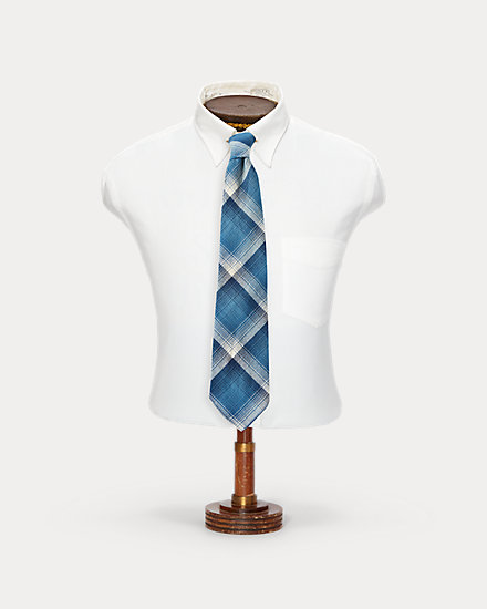 Handmade Plaid Jaspé Twill Tie