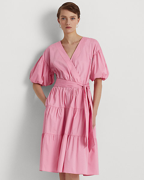 Belted Cotton-Blend Dress
