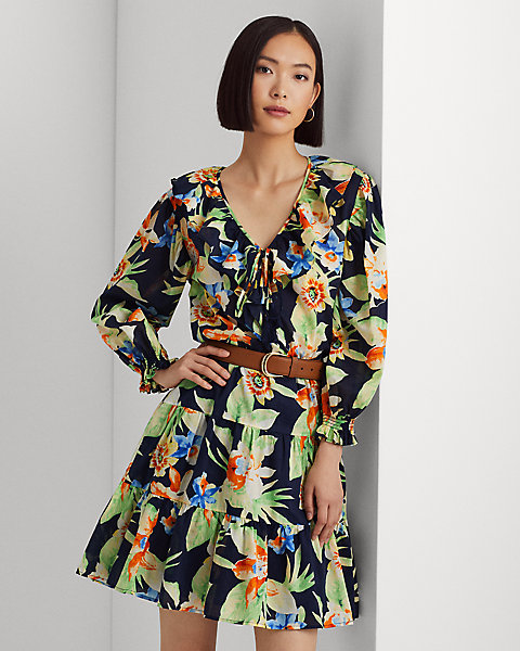 Floral Cotton Voile Dress