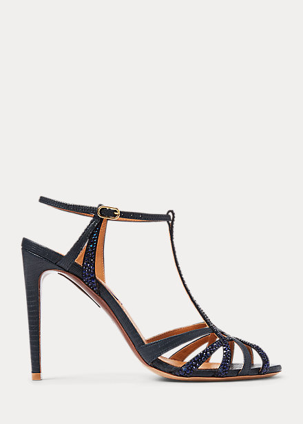 Wells Embellished Suede & Leather Sandal