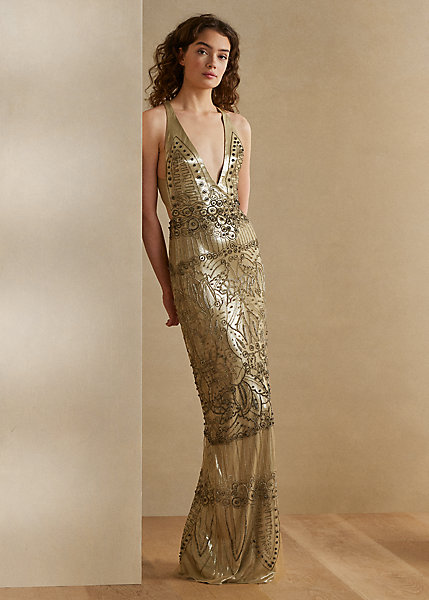 Briony Embellished Tulle Evening Dress