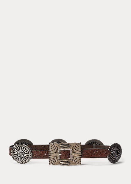 Hand-Tooled Leather Belt