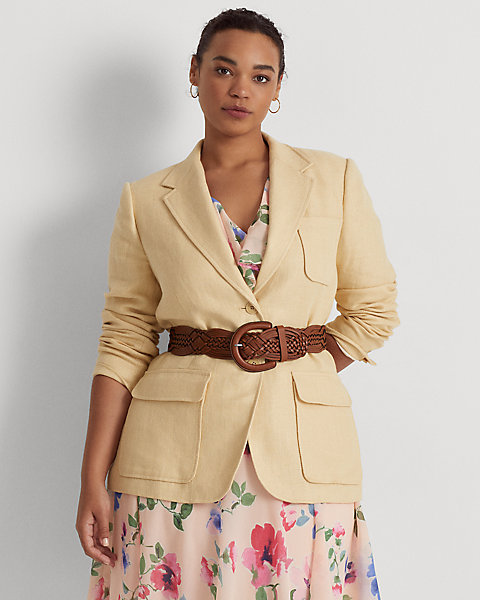 Herringbone Linen Blazer