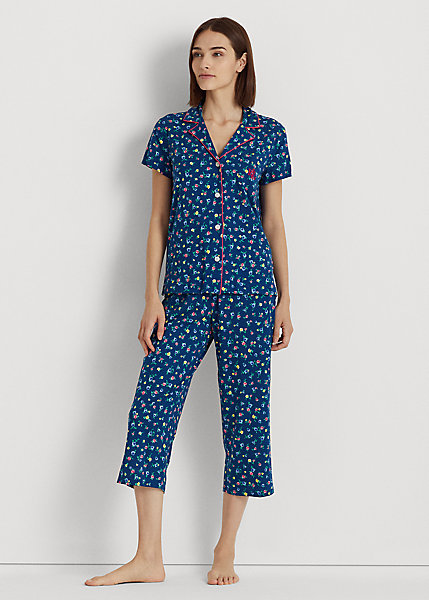 Floral Jersey Capri Sleep Set