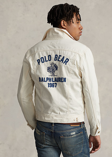 Polo Bear Embroidered Trucker Jacket
