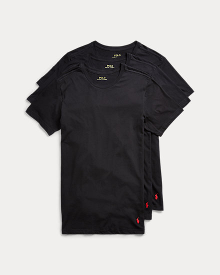 Slim Cotton Crewneck Undershirt 3-Pack