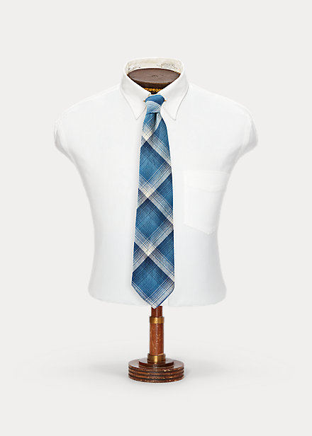 Handmade Plaid Jaspé Twill Tie