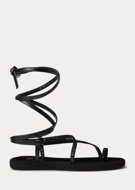 Toe-Strap Lace-Up Sandal