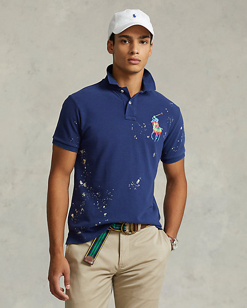 Classic Fit Big Pony Mesh Polo Shirt