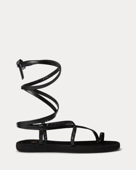 Toe-Strap Lace-Up Sandal
