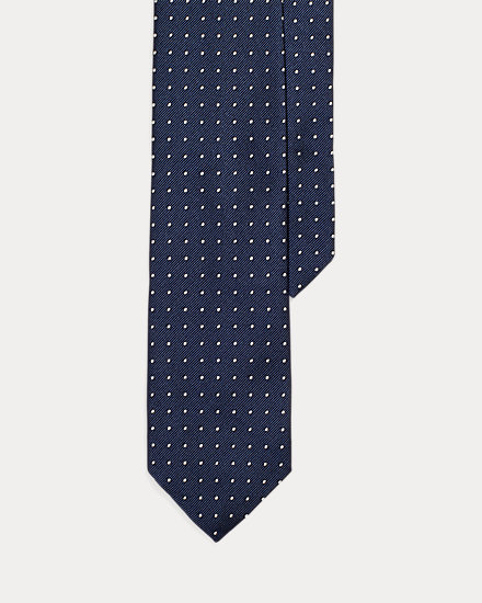 Polka-Dot Silk Tie