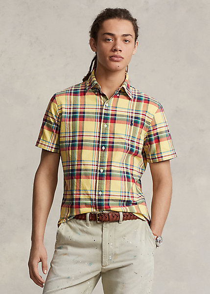 Classic Fit Plaid Oxford Shirt