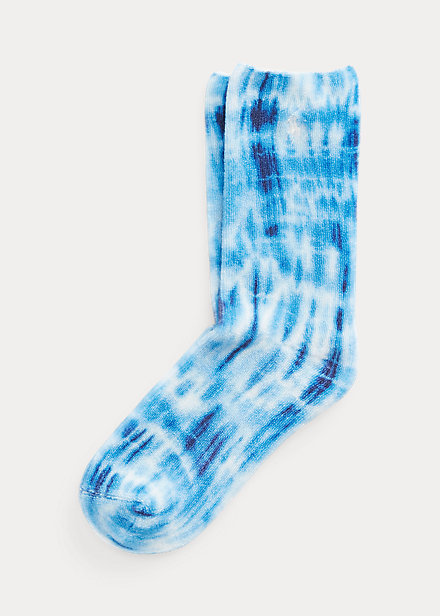 Tie-Dye Motif Crew Socks