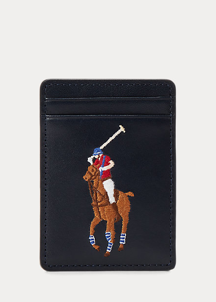 Big Pony Leather Magnetic Card Case