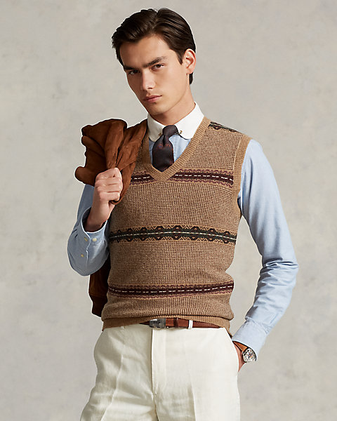 Fair Isle Wool Sweater Vest