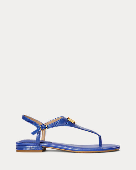 Ellington Embossed Leather Sandal