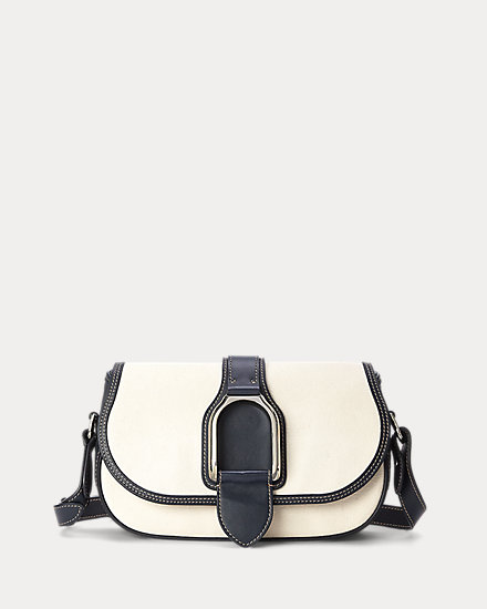Canvas & Calfskin Welington Shoulder Bag