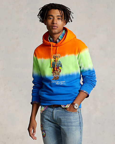 Polo Bear Tie-Dye Fleece Hoodie