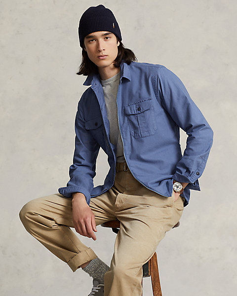 Garment-Dyed Oxford Overshirt
