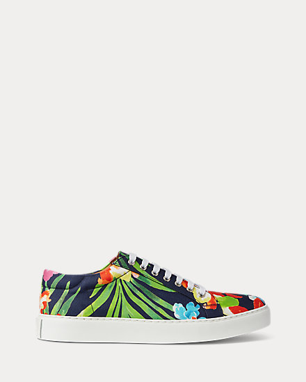 Severn Floral Linen Sneaker