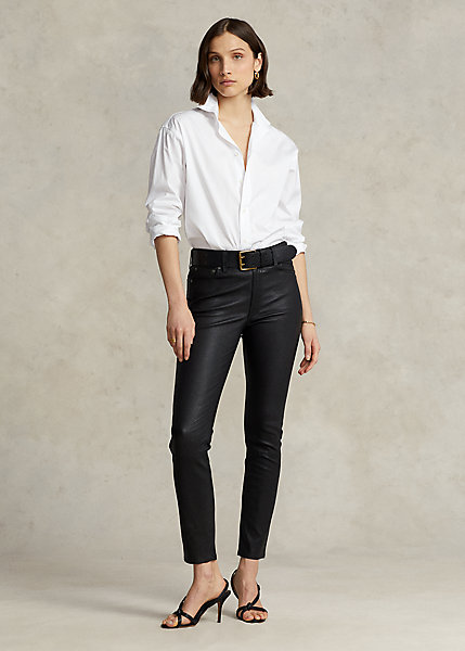 Leather 5-Pocket Skinny Pant