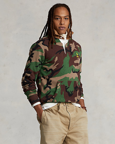 Camo Fleece Rugby Sweatshirt