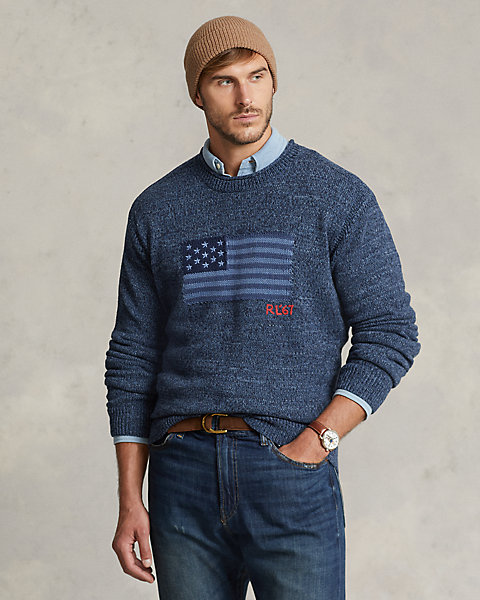 Flag Cotton Rollneck Sweater
