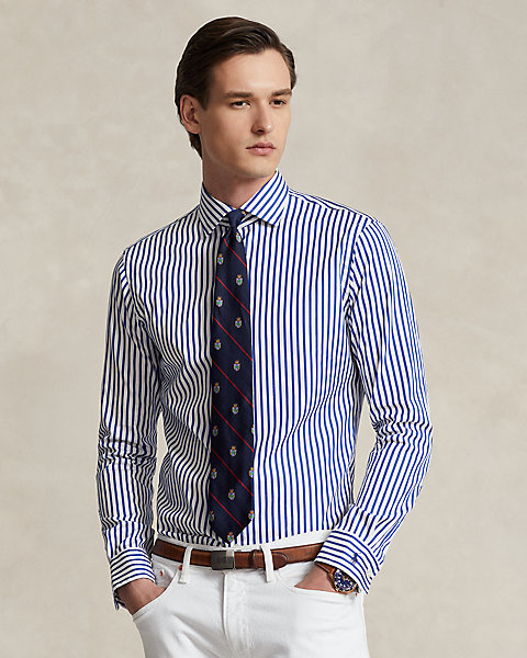 Regent Custom Fit Striped Poplin Shirt