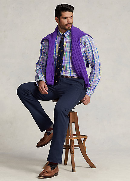 Plaid Stretch Poplin Shirt