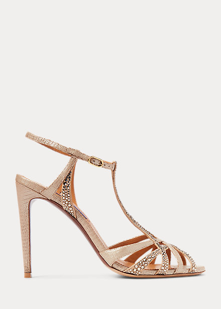 Wells Embellished Suede & Leather Sandal