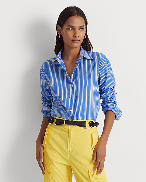 Striped Cotton Broadcloth Shirt