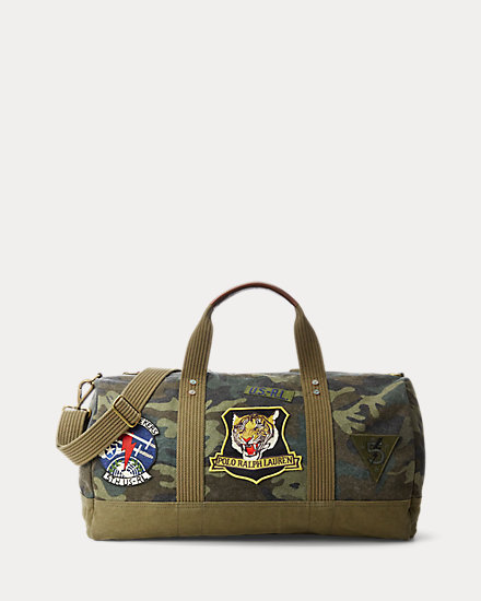Tiger-Patch Camo Canvas Duffel