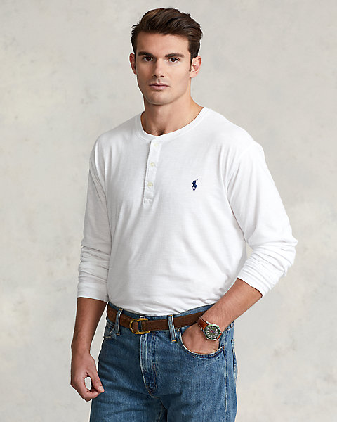 Slub Jersey Henley Shirt