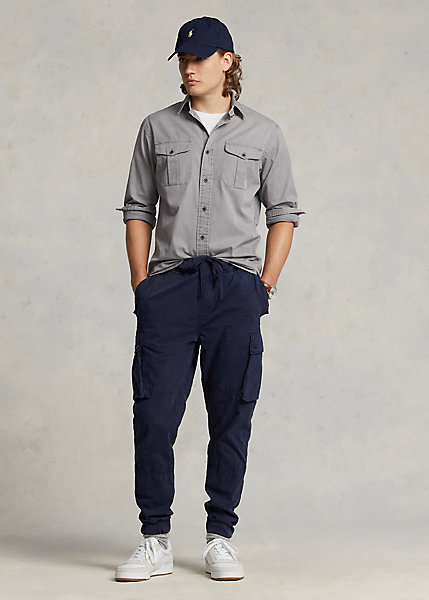 Classic Tapered Fit Poplin Cargo Pant