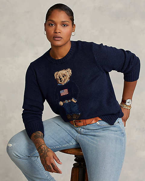 Polo Bear Cotton-Linen Sweater