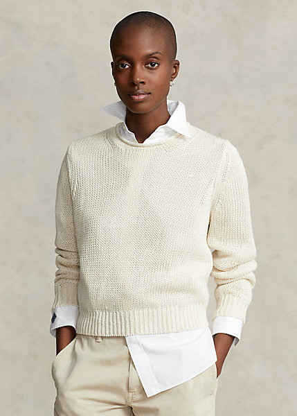 Linen-Cotton Rollneck Sweater