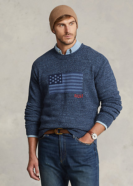 Flag Cotton Rollneck Sweater