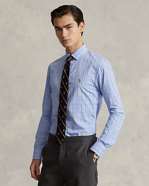 Slim Fit Plaid Performance Shirt